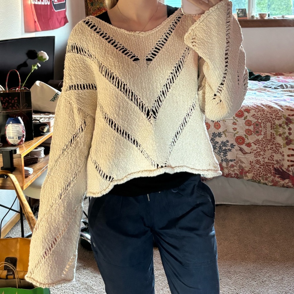 Free People Cream sweater